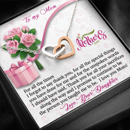 To My Mom - "Thank You For Your Sacrifices" - Necklace