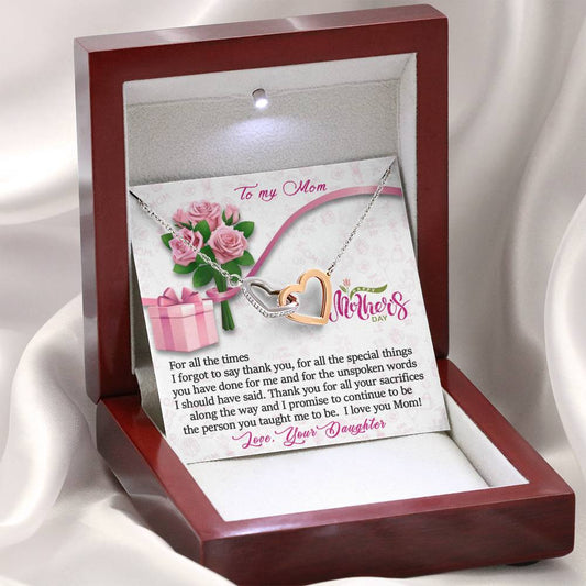 To My Mom - "For All Your Sacrifices" - Necklace