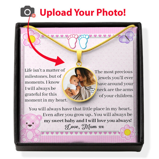 To My New Mommy - My Sweet Baby Around My Neck" - Upload Photo Necklace