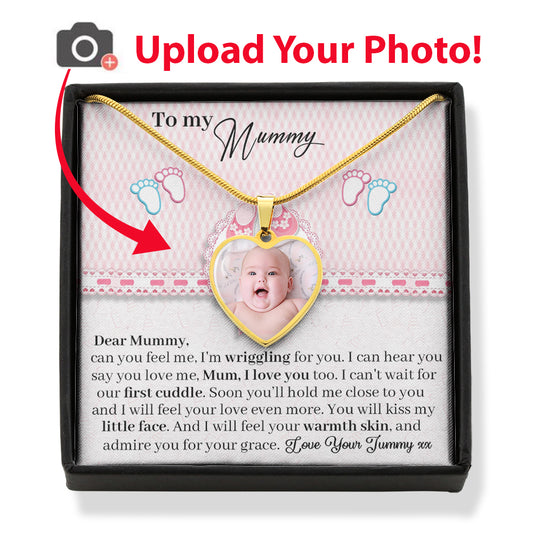 To My New Mommy - "I Can Hear You Say You Love Me" - Upload Photo Necklace